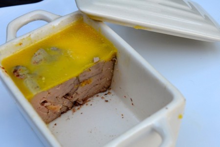 La première recette est le foie gras en terrine maison