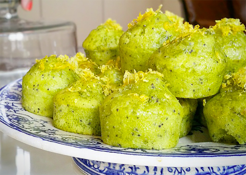 Réaliser des muffins poire / thé matcha